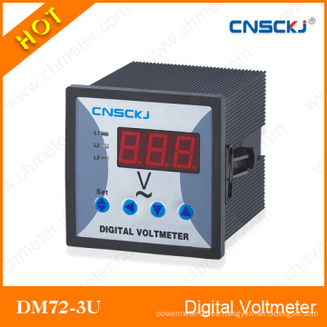 Dm72-3u-1 Voltímetro de panel digital Tres fases